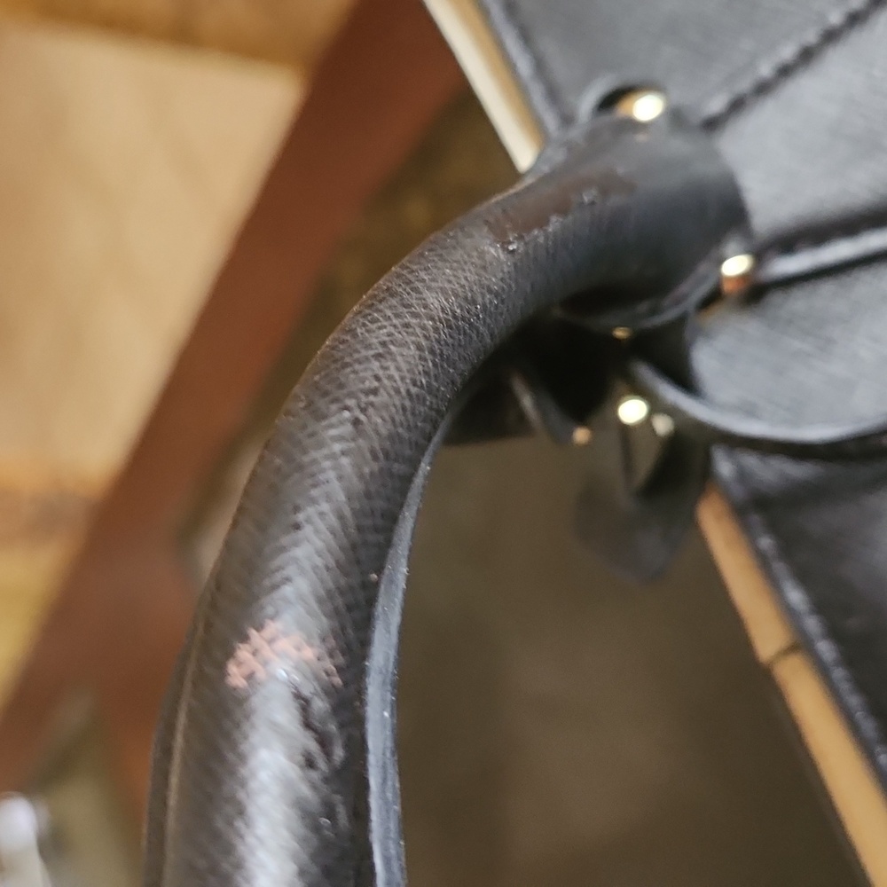 Michael Kors Black Leather Tote Bag - Picture 9 of 12